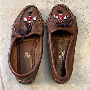 Minnetonka Brown  Moccasins- Size 6.5 OR 7